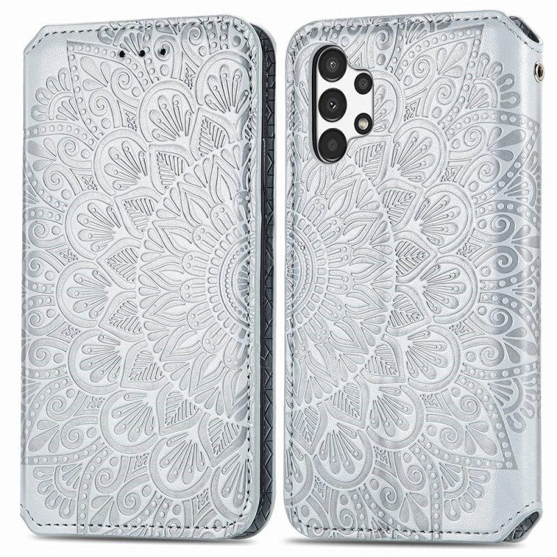 Folio Cover Samsung Galaxy A13 Custodia in pelle Mandala