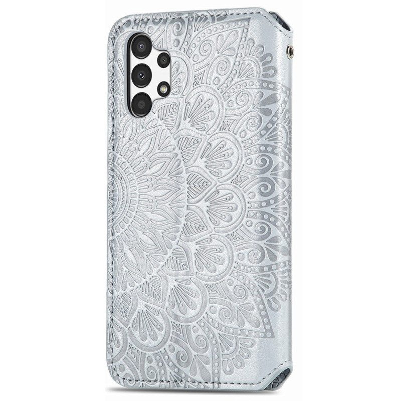 Folio Cover Samsung Galaxy A13 Custodia in pelle Mandala