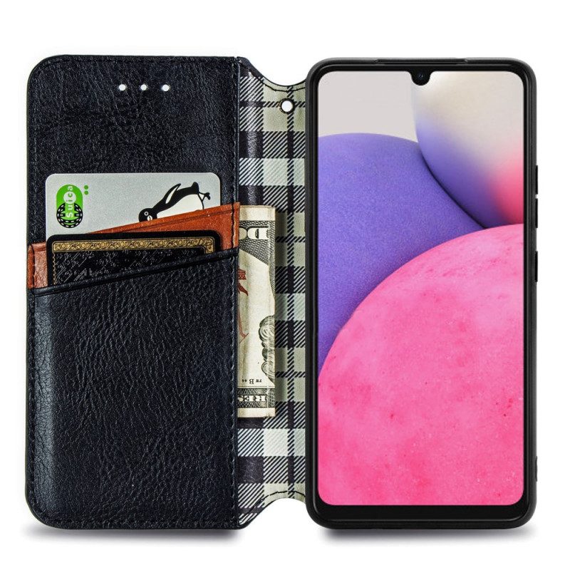 Folio Cover Samsung Galaxy A13 Custodia in pelle Modello 3d Effetto Pelle