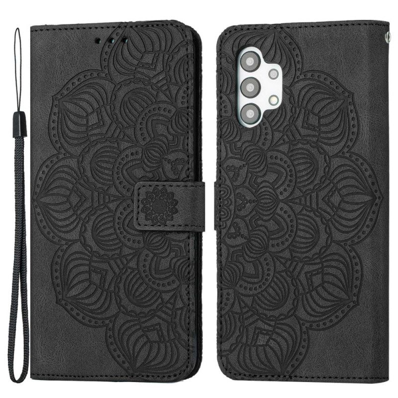 Folio Cover Samsung Galaxy A13 Mandala Strappy Dell'annata