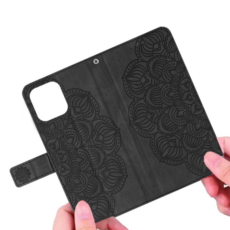 Folio Cover Samsung Galaxy A13 Mandala Strappy Dell'annata