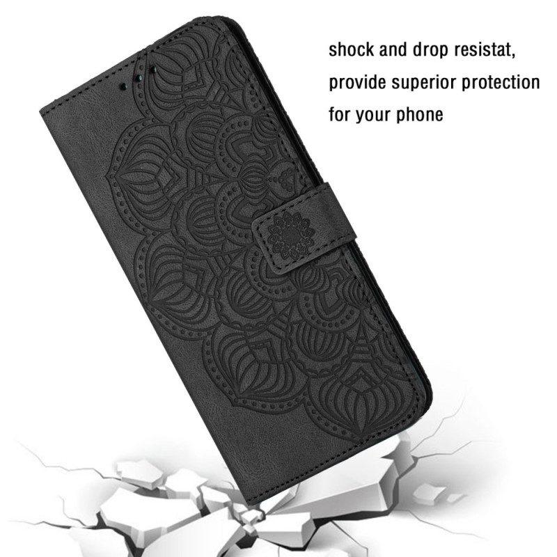 Folio Cover Samsung Galaxy A13 Mandala Strappy Dell'annata