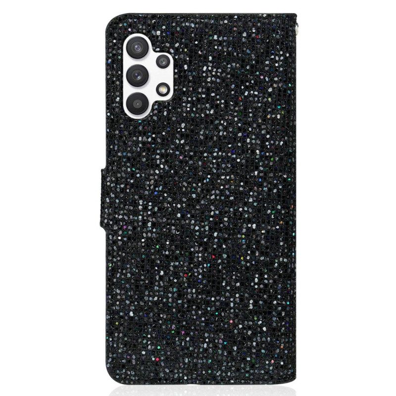 Folio Cover Samsung Galaxy A13 Paillettes Strappy