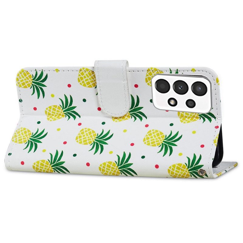 Folio Cover Samsung Galaxy A13 Più Ananas