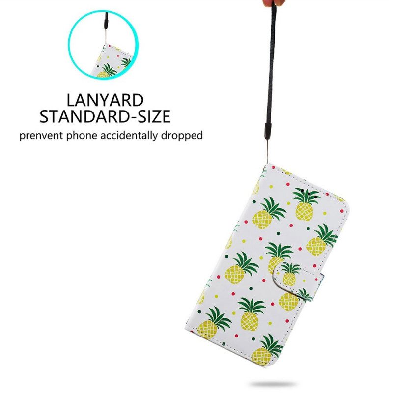 Folio Cover Samsung Galaxy A13 Più Ananas