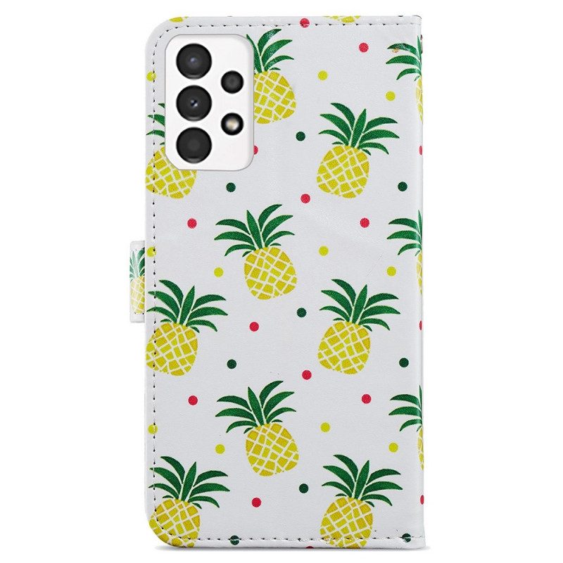 Folio Cover Samsung Galaxy A13 Più Ananas