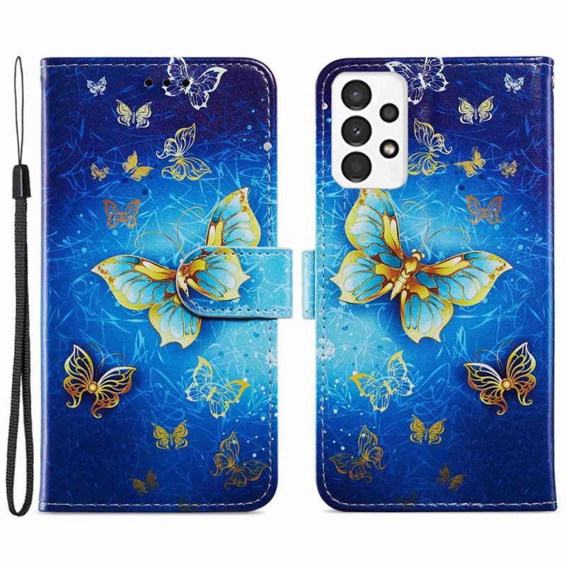 Folio Cover Samsung Galaxy A13 Volo Di Farfalle