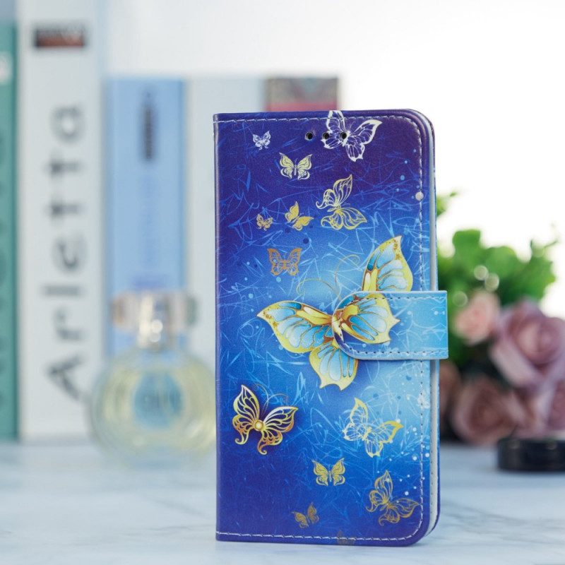 Folio Cover Samsung Galaxy A13 Volo Di Farfalle