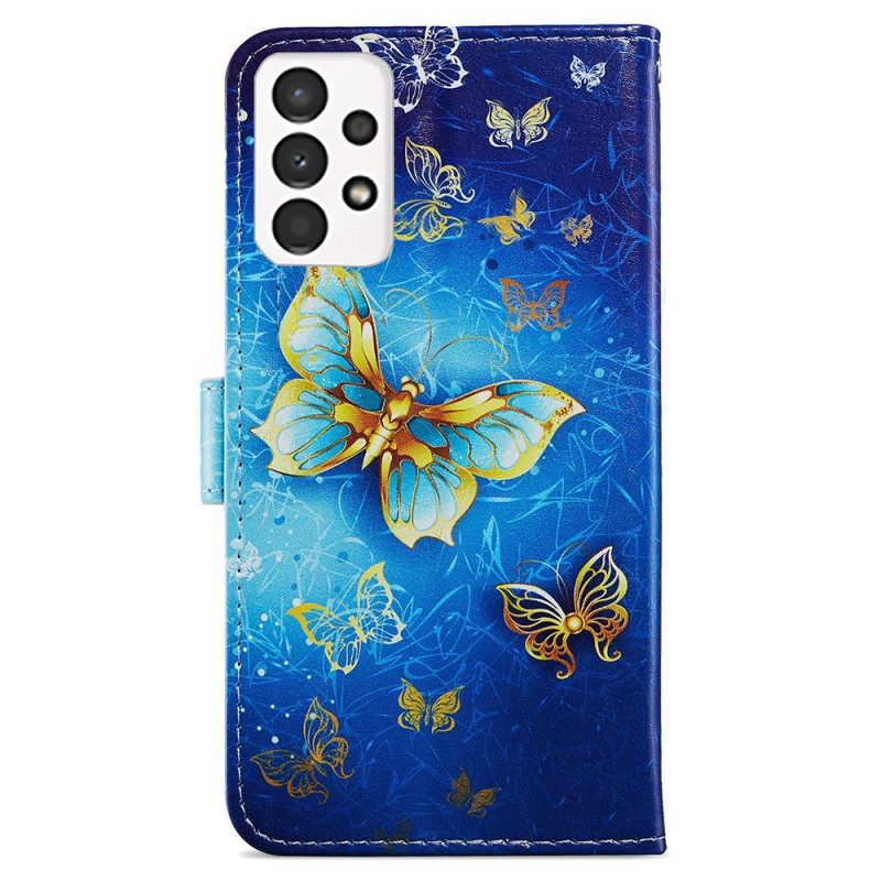 Folio Cover Samsung Galaxy A13 Volo Di Farfalle