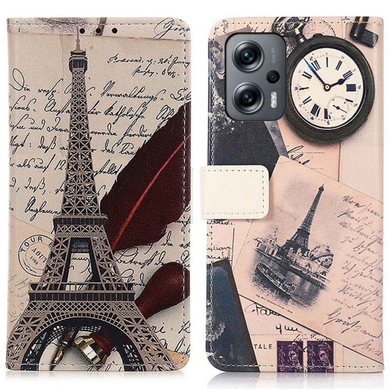 Folio Cover Poco X4 GT Torre Eiffel Del Poeta