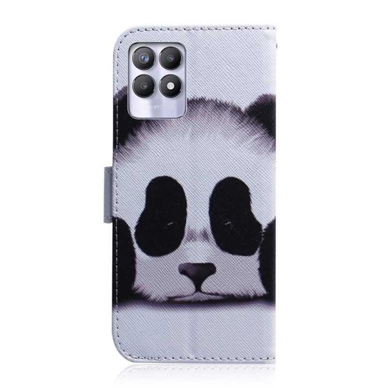 Custodia in pelle Realme 8i Faccia Da Panda