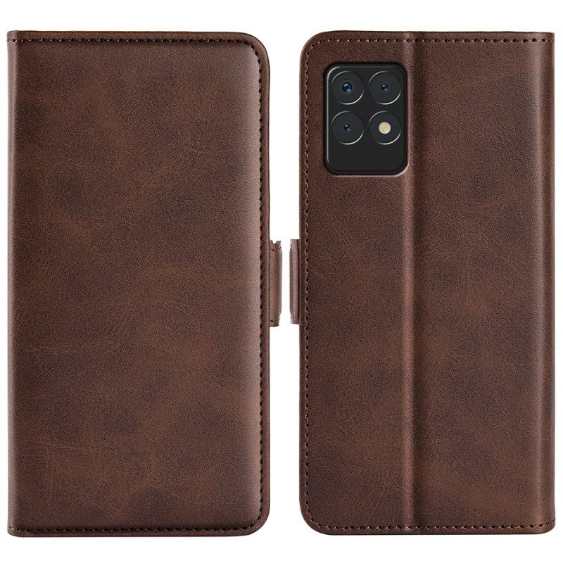 Custodia in pelle Realme 8i Folio Cover Doppio Lembo