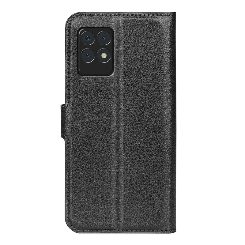 Folio Cover Realme 8i Classica Ecopelle Litchi