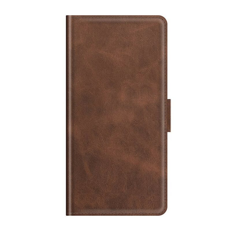 Custodia in pelle Oppo Find X3 Neo Folio Cover Doppia Patta Classica