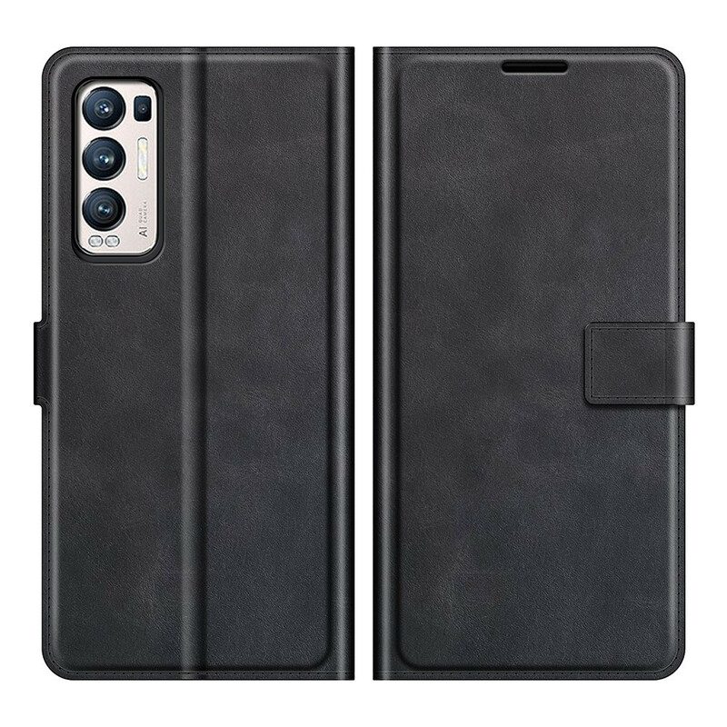 Folio Cover Oppo Find X3 Neo Sottile Effetto Pelle Estremo