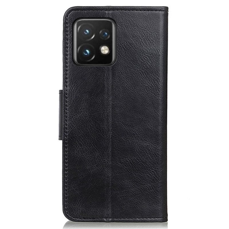 Custodia in pelle Motorola Edge 40 Pro Chiusura In Pelle Stile Reversibile