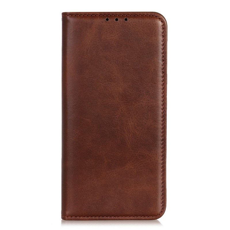 Folio Cover Motorola Edge 40 Pro Custodia in pelle Pelle Crosta Eleganza