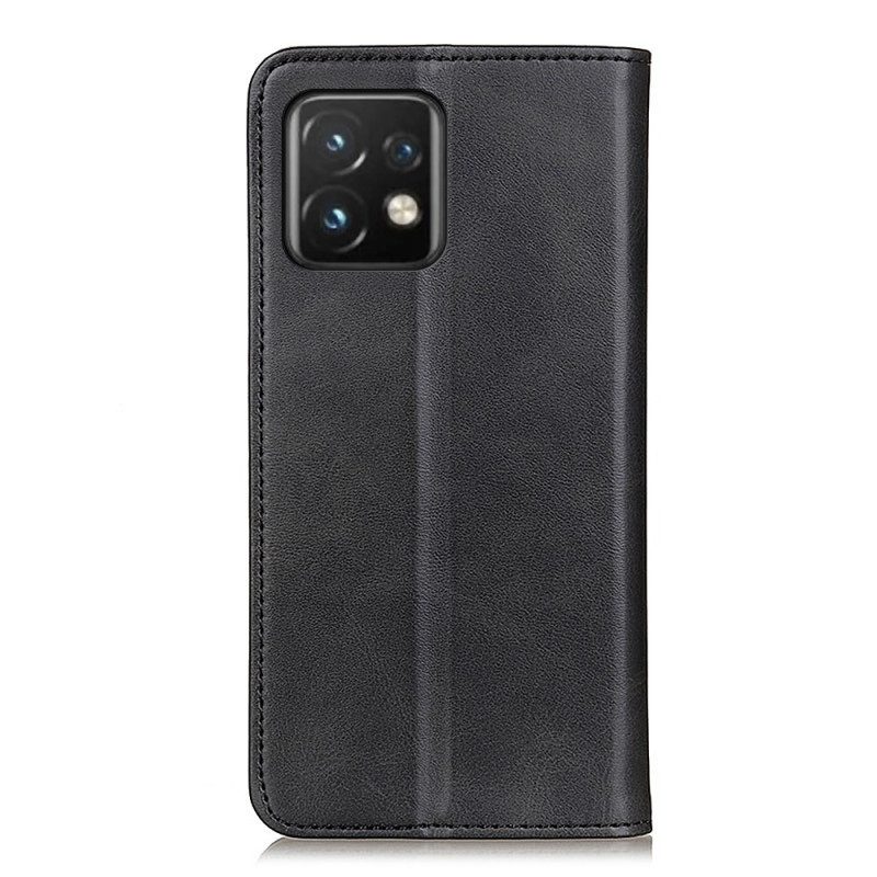 Folio Cover Motorola Edge 40 Pro Custodia in pelle Pelle Crosta Eleganza