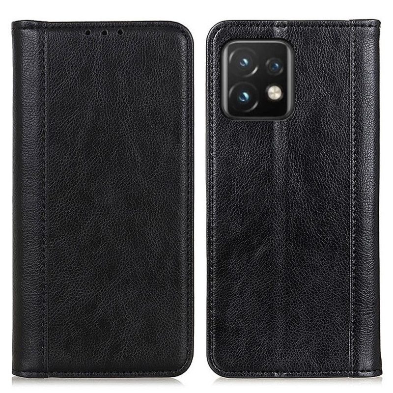 Folio Cover Motorola Edge 40 Pro Custodia in pelle Elegante Pelle Crosta