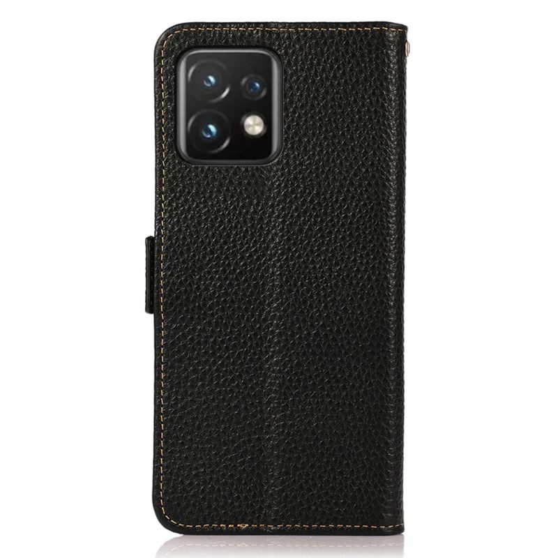 Folio Cover Motorola Edge 40 Pro Pelle Litchi Khazneh Rfid