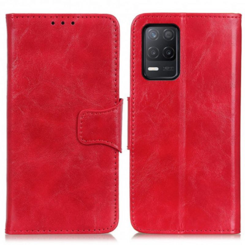 Folio Cover Realme 8 5G Chiusura Reversibile In Pelle Crosta