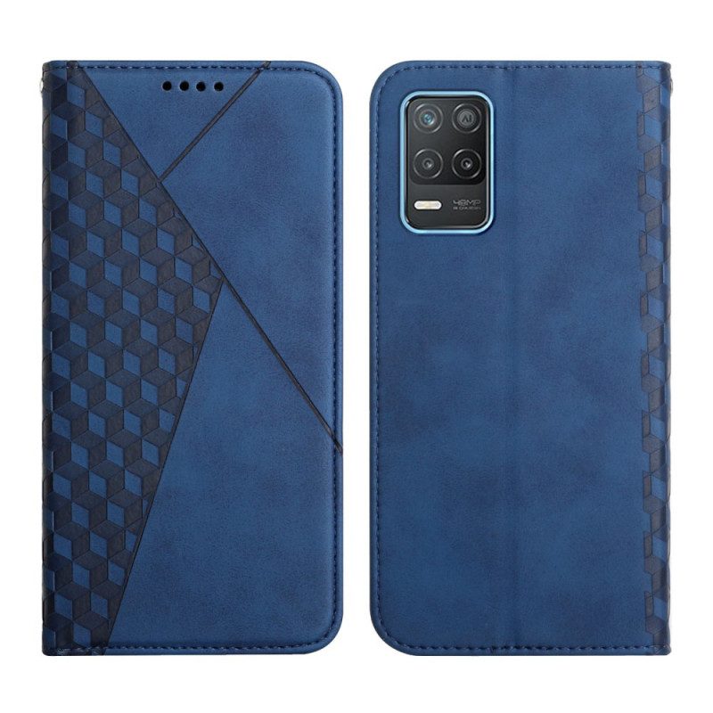 Folio Cover Realme 8 5G Custodia in pelle Geo Effetto Pelle