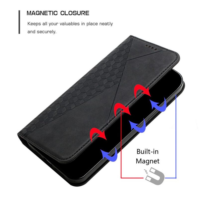 Folio Cover Realme 8 5G Custodia in pelle Geo Effetto Pelle