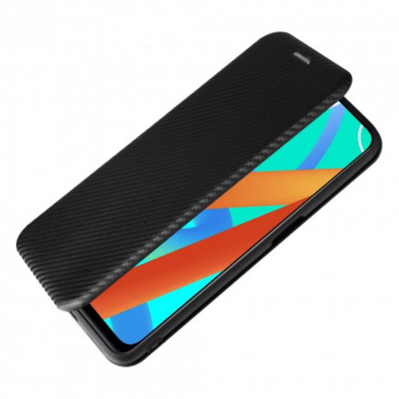 Folio Cover Realme 8 5G Custodia in pelle Silicone Colorato Al Carbonio