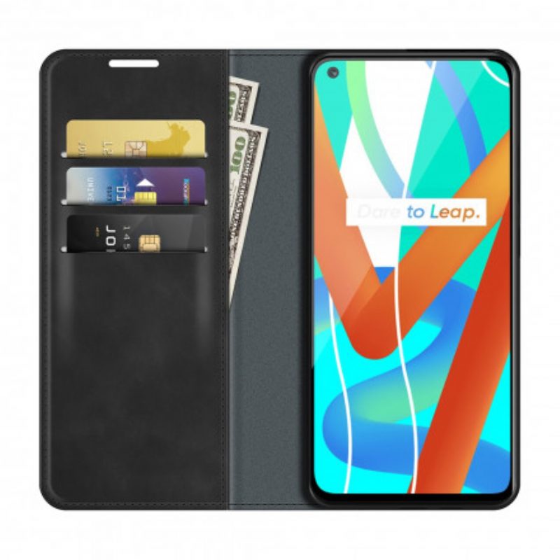 Folio Cover Realme 8 5G Custodia in pelle Tocco Di Pelle