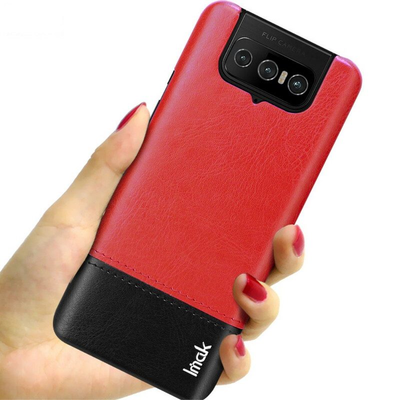 Cover Asus Zenfone 7 / 7 Pro Imak Serie Ruiyi Effetto Pelle