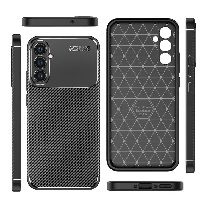 Cover Samsung Galaxy A34 5G Fibra Di Carbonio Flessibile