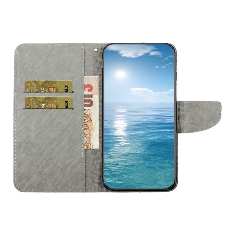 Custodia A Portafoglio Samsung Galaxy A34 5G Giraffe Divertenti Con Cinturino