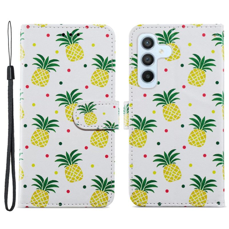 Custodia A Portafoglio Samsung Galaxy A34 5G Più Ananas