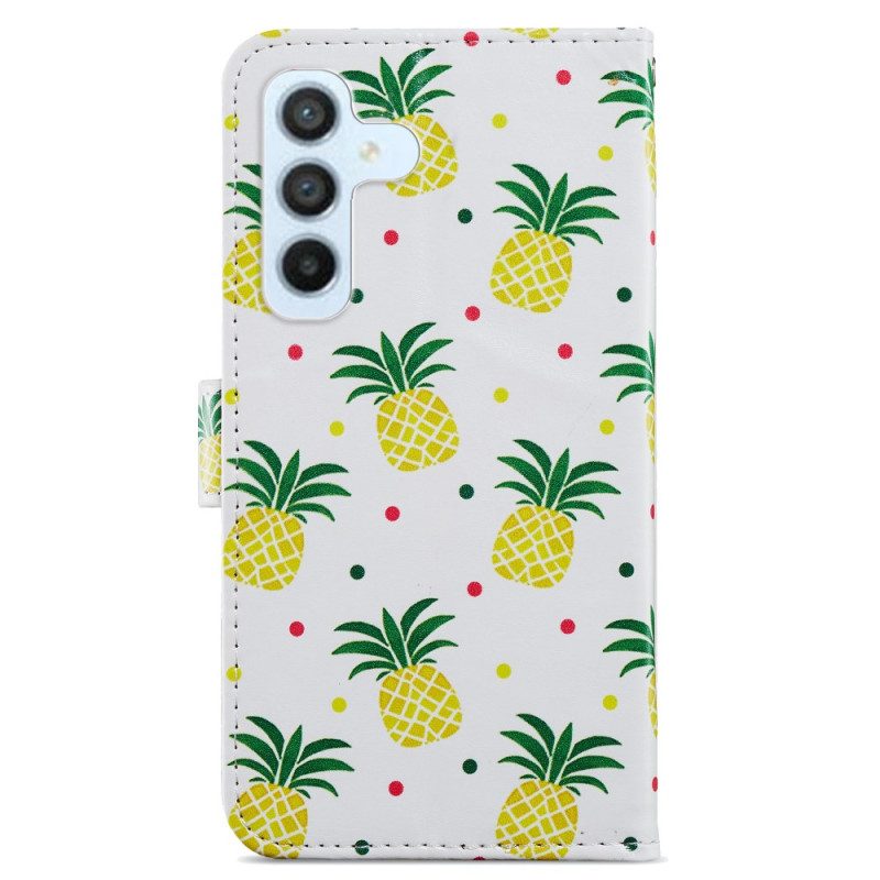 Custodia A Portafoglio Samsung Galaxy A34 5G Più Ananas