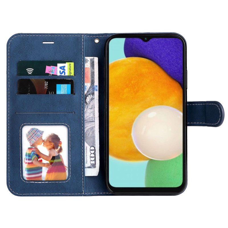 Custodia in pelle Samsung Galaxy A34 5G Cinturino Tricolore