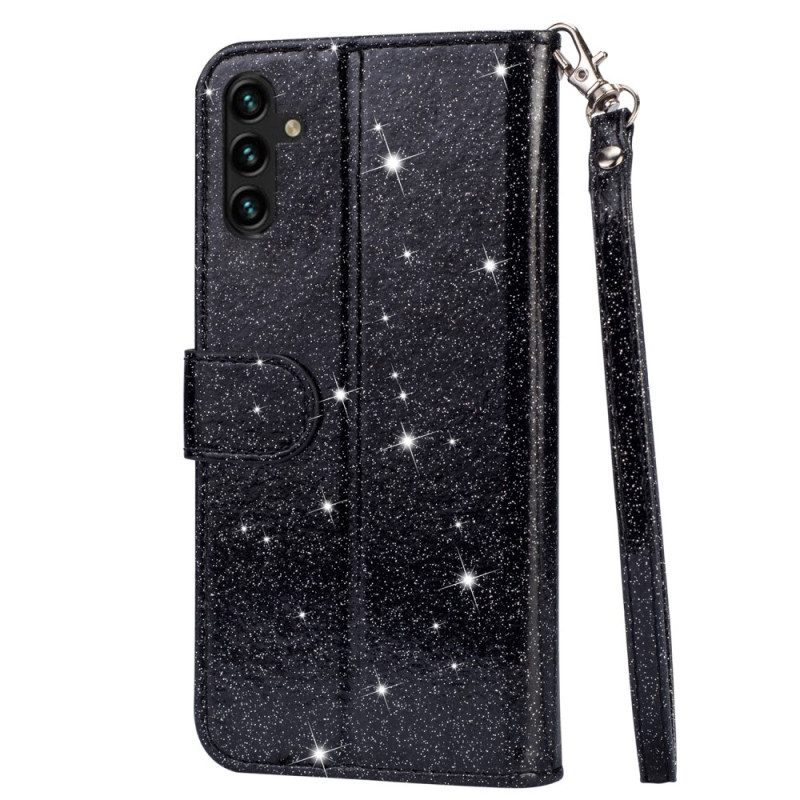 Custodia in pelle Samsung Galaxy A34 5G Portamonete Glitterato