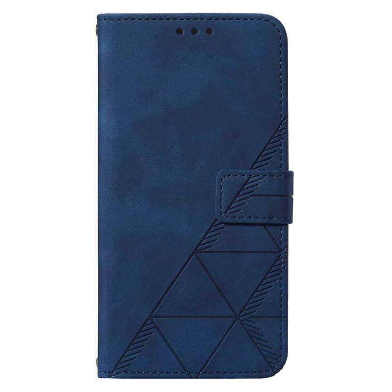 Custodia in pelle Samsung Galaxy A34 5G Triangoli Di Cinturino