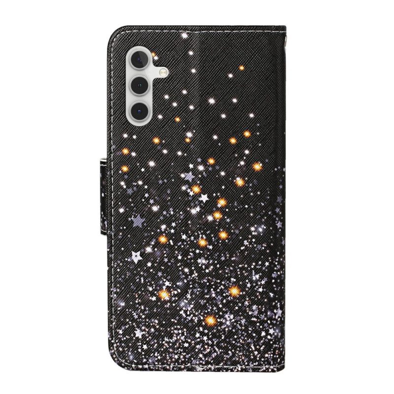 Folio Cover Samsung Galaxy A34 5G Cinturino Nero