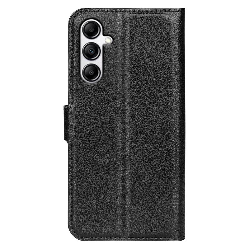 Folio Cover Samsung Galaxy A34 5G Classico Effetto Pelle Litchi