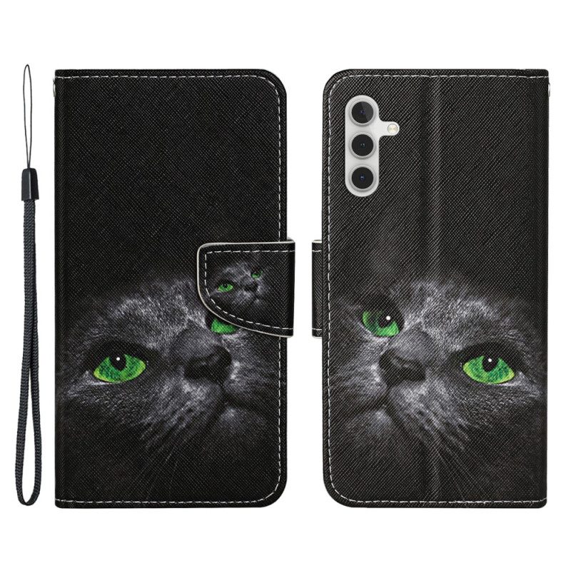 Folio Cover Samsung Galaxy A34 5G Cuori Con Cordino