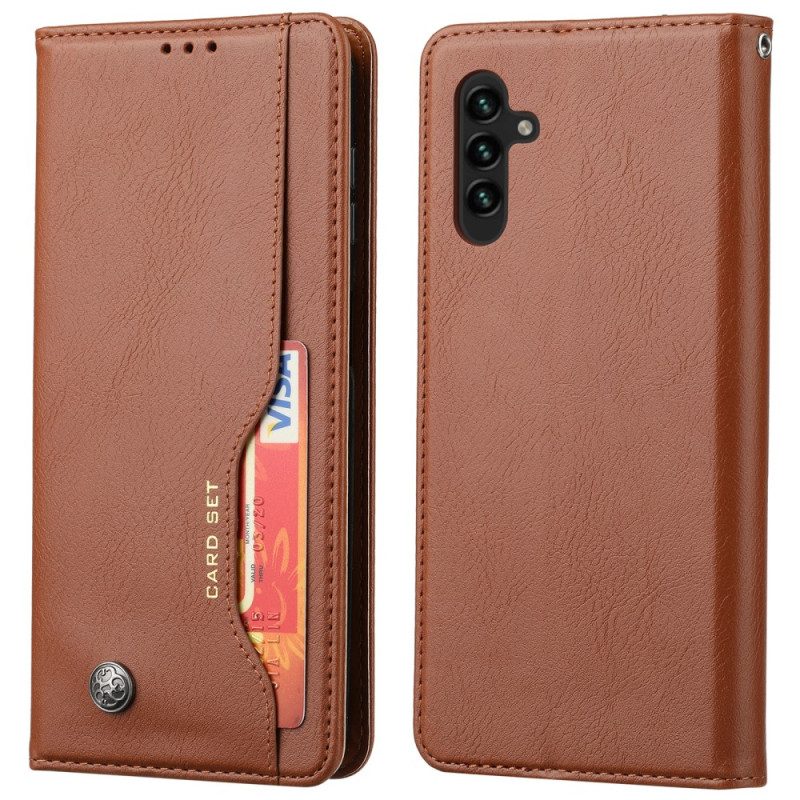 Folio Cover Samsung Galaxy A34 5G Custodia in pelle Portacarte In Ecopelle