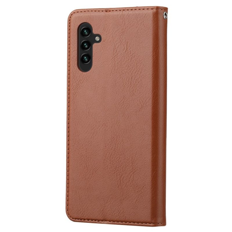 Folio Cover Samsung Galaxy A34 5G Custodia in pelle Portacarte In Ecopelle