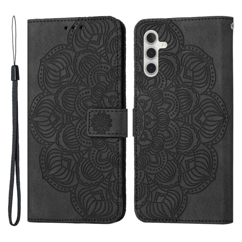 Folio Cover Samsung Galaxy A34 5G Mandala Strappy Discreto