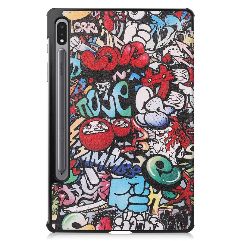 Custodia Samsung Galaxy Tab S8 Plus / Tab S7 Plus Portapenne Graffiti