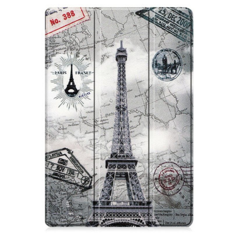 Custodia Samsung Galaxy Tab S8 Plus / Tab S7 Plus Torre Eiffel Rinforzata