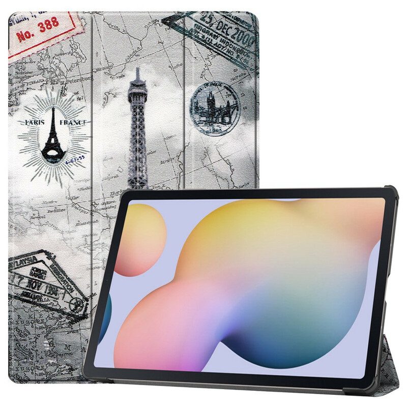 Custodia Samsung Galaxy Tab S8 Plus / Tab S7 Plus Torre Eiffel Rinforzata