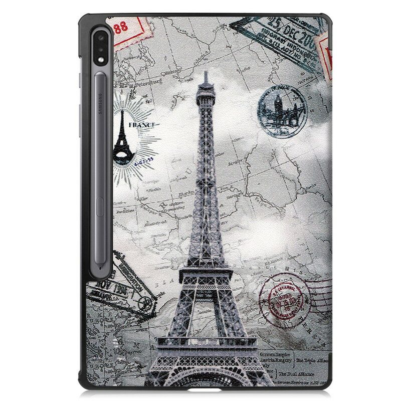 Custodia Samsung Galaxy Tab S8 Plus / Tab S7 Plus Torre Eiffel Rinforzata