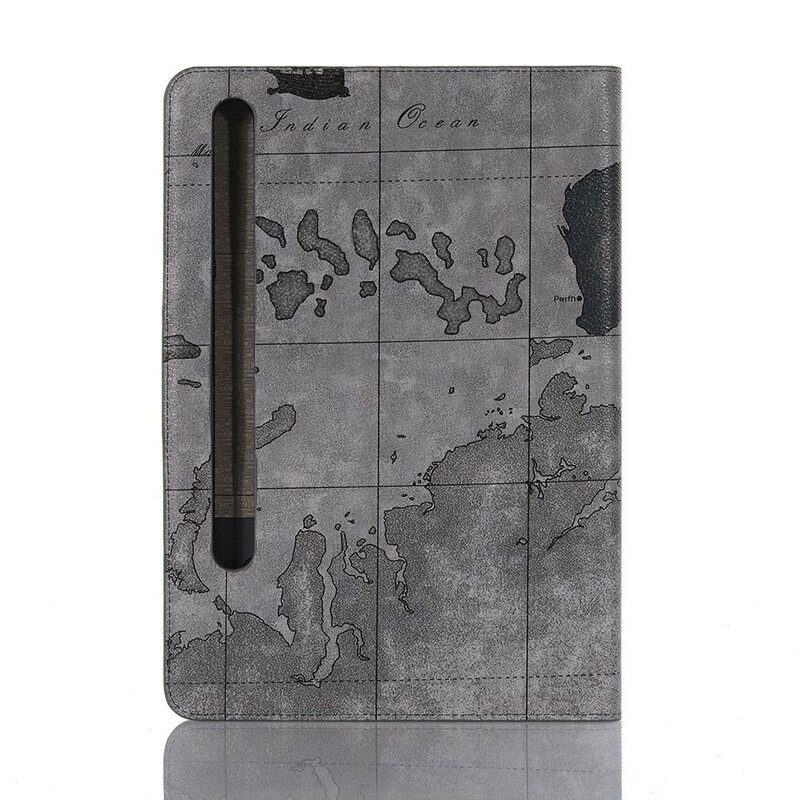 Folio Cover Samsung Galaxy Tab S8 Plus / Tab S7 Plus Mappa Del Mondo