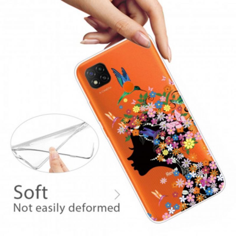 Cover Xiaomi Redmi 9C Bella Testa Di Fiore