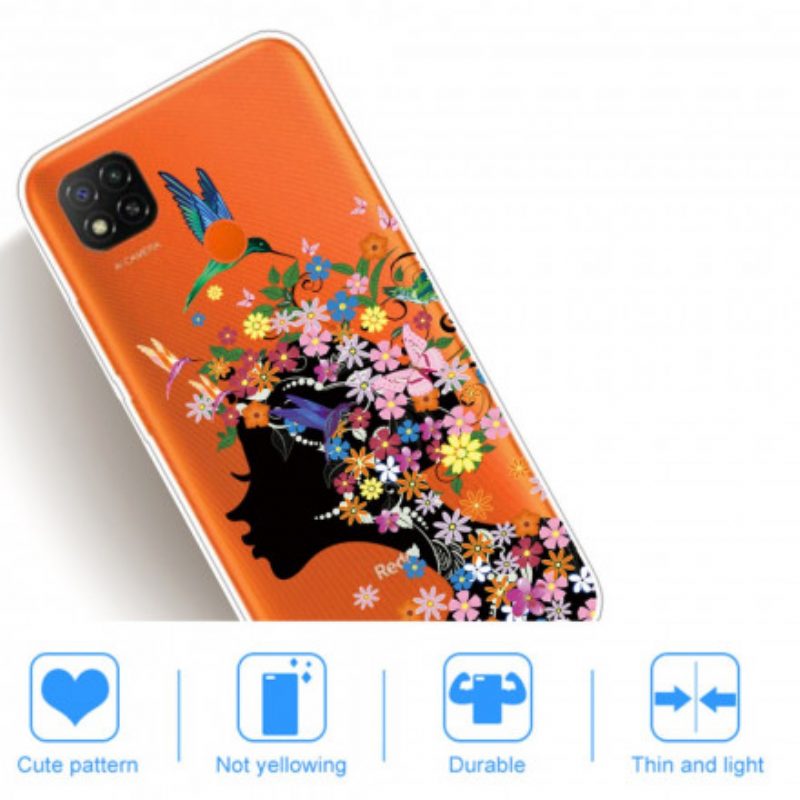 Cover Xiaomi Redmi 9C Bella Testa Di Fiore